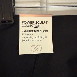 NWT Calia Power Sculpt Black Bike Shorts 7” Inseam Body Sculpting